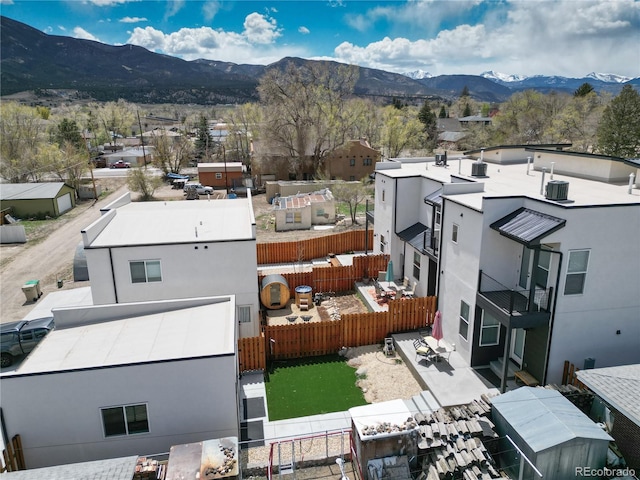 1111 E St, Salida, CO 81201 - aerial view of residential area with mountains