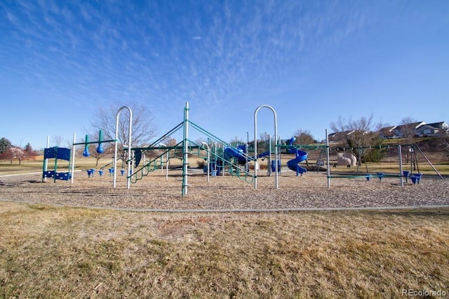 view of community jungle gym