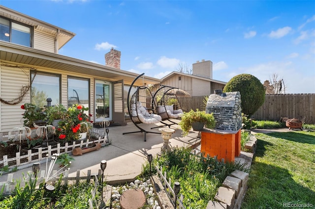 view of patio / terrace with fence