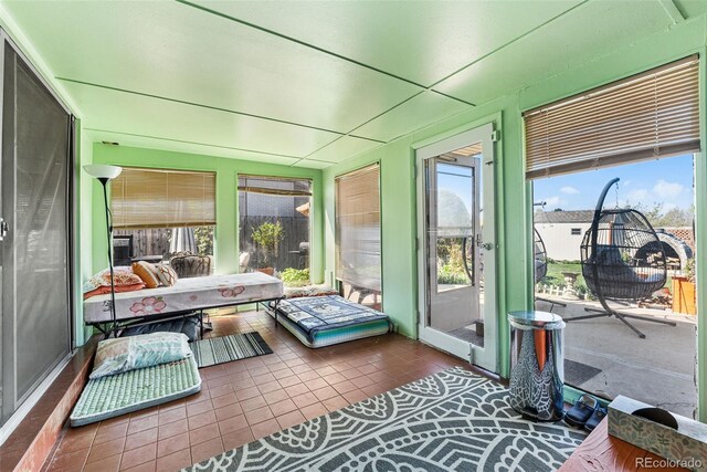 view of sunroom