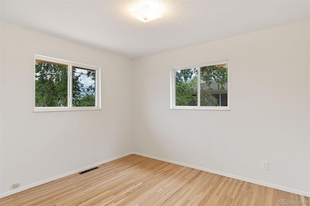 1411 Acacia Dr, Colorado Springs, CO 80907 - unfurnished room featuring plenty of natural light, light wood-style flooring, and a textured ceiling