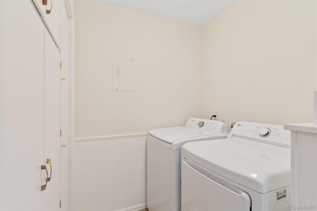 1411 Acacia Dr, Colorado Springs, CO 80907 - laundry room featuring washing machine and dryer