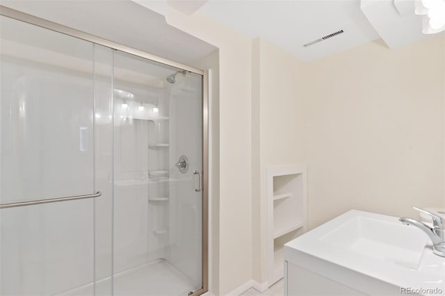 1411 Acacia Dr, Colorado Springs, CO 80907 - bathroom featuring a stall shower and vanity