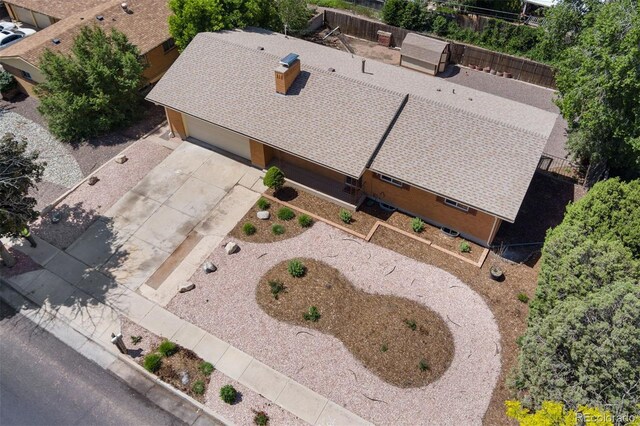 1411 Acacia Dr, Colorado Springs, CO 80907 - view from above of property