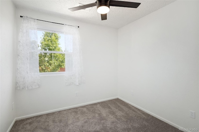 1455 W Alaska Pl, Denver, CO 80223 - carpeted spare room featuring a textured ceiling and a ceiling fan