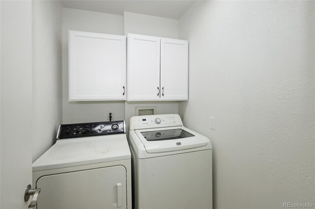 1455 W Alaska Pl, Denver, CO 80223 - laundry area with washing machine and dryer and cabinet space