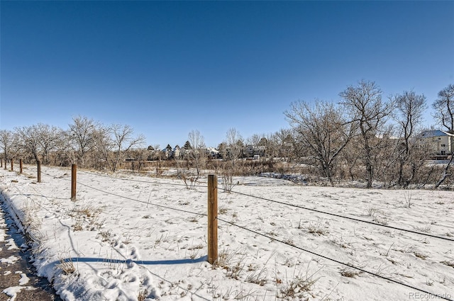 view of snowy yard