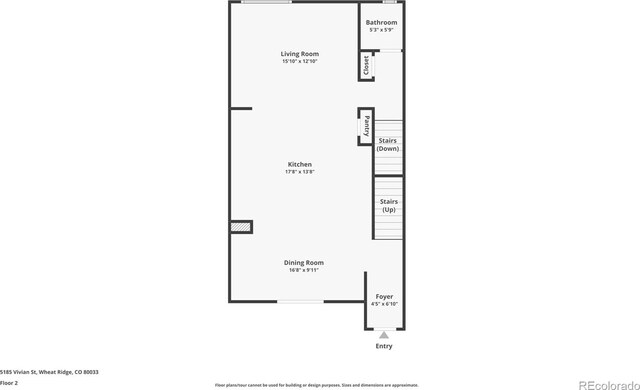 5185 Vivian St, Wheat Ridge, CO 80033 - home floor plan