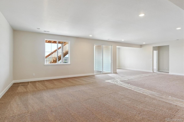 4978 Hickory Oaks St, Castle Rock, CO 80104 - empty room featuring light colored carpet, baseboards, and recessed lighting