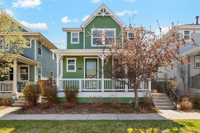 3178 Geneva Ct, Denver, CO 80238 - view of front of house with covered porch