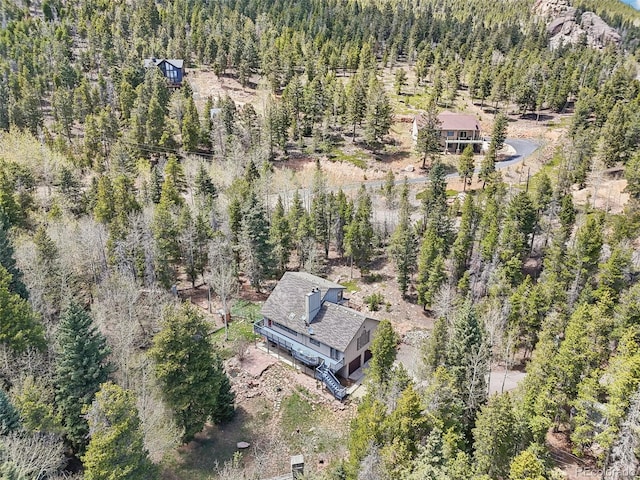 10469 Christopher Dr, Conifer, CO 80433 - view from above of property with a forest