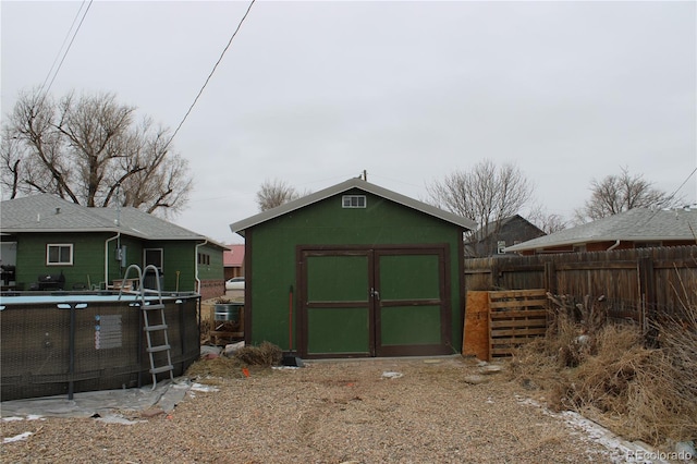 view of outdoor structure