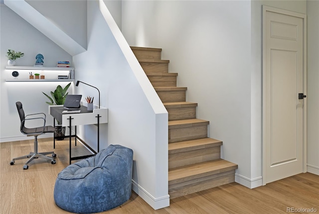 2778 Utica St, Denver, CO 80212 - stairs with wood finished floors and baseboards