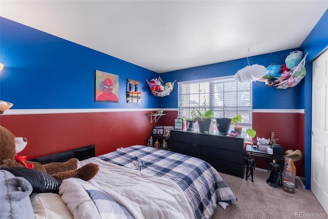 bedroom featuring carpet flooring