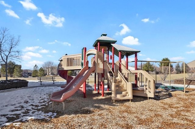 view of jungle gym