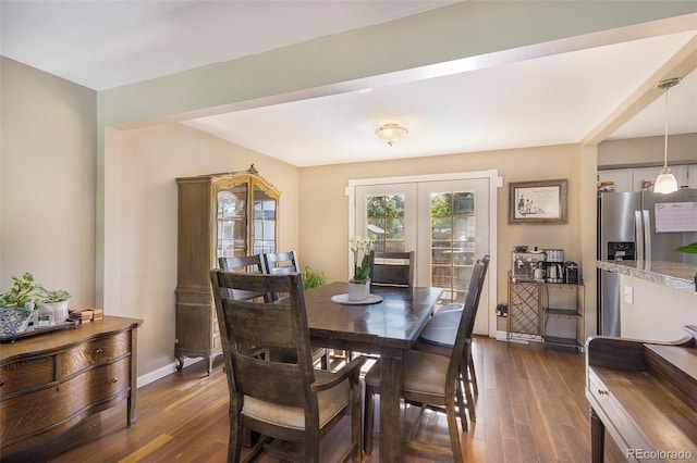 7780 S Kendall Blvd, Littleton, CO 80128 - dining room featuring dark wood-style flooring and french doors