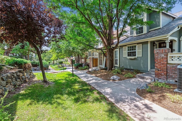 exterior space with a lawn