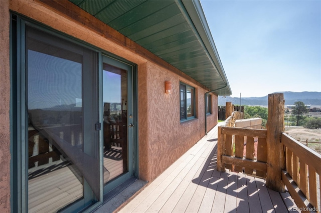 24700 US Highway 285, Buena Vista, CO 81211 - wooden terrace featuring a mountain view