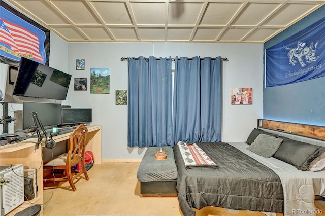 24700 US Highway 285, Buena Vista, CO 81211 - bedroom featuring concrete flooring and a desk