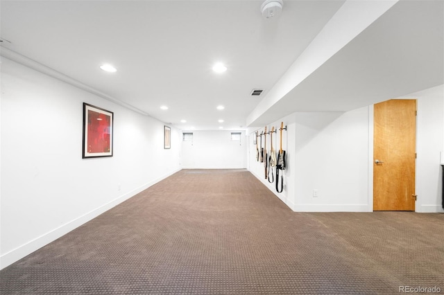 2669 N Cherry St, Denver, CO 80207 - hallway featuring carpet flooring, recessed lighting, and baseboards