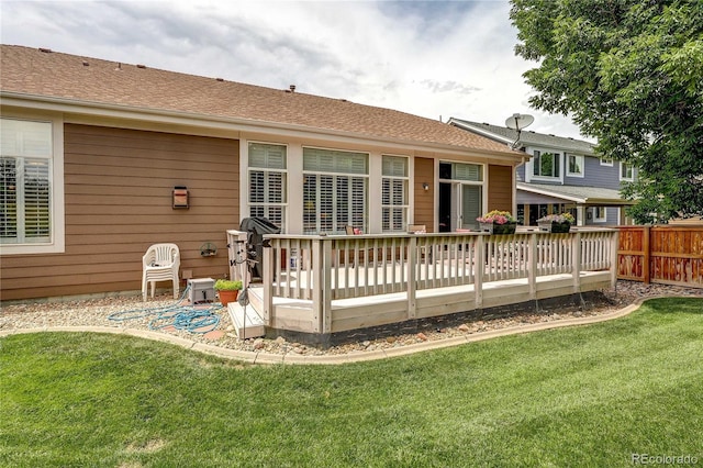 10292 Nickolas Ave, Highlands Ranch, CO 80130 - rear view of house featuring a wooden deck