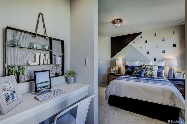 bedroom with carpet floors