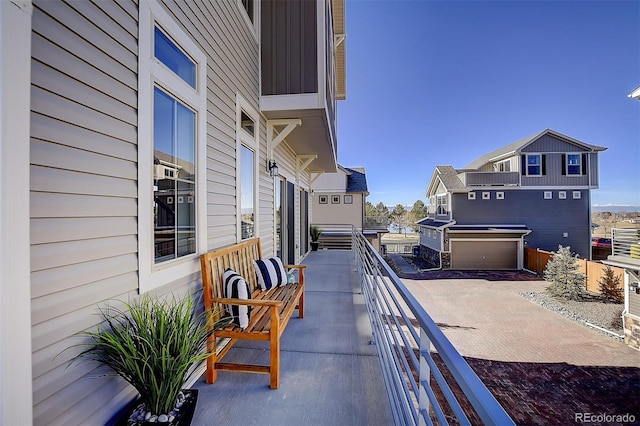 view of patio with a balcony