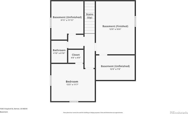 1526 S Gaylord St, Denver, CO 80210 - room layout