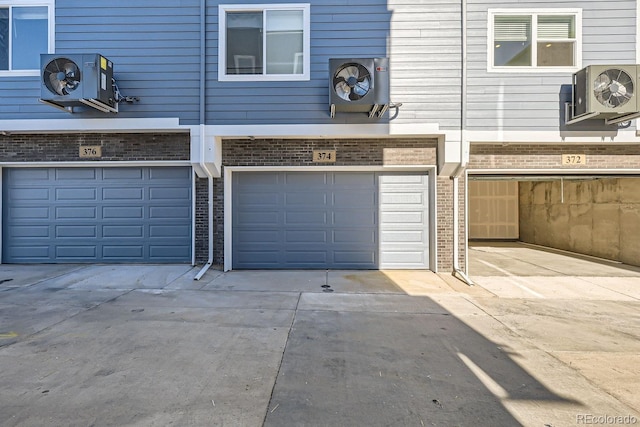 garage featuring ac unit