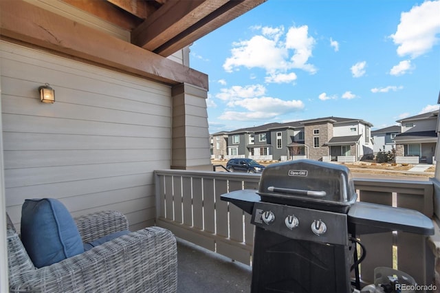 balcony with a grill