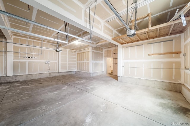 garage featuring a garage door opener