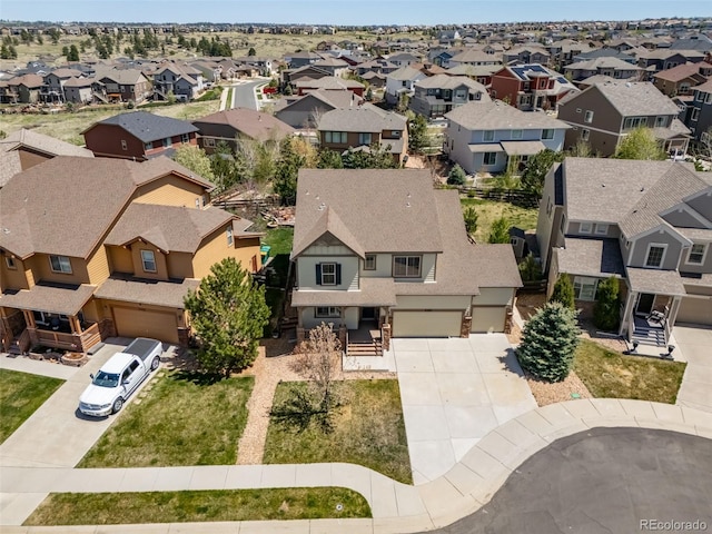 drone / aerial view featuring a residential view