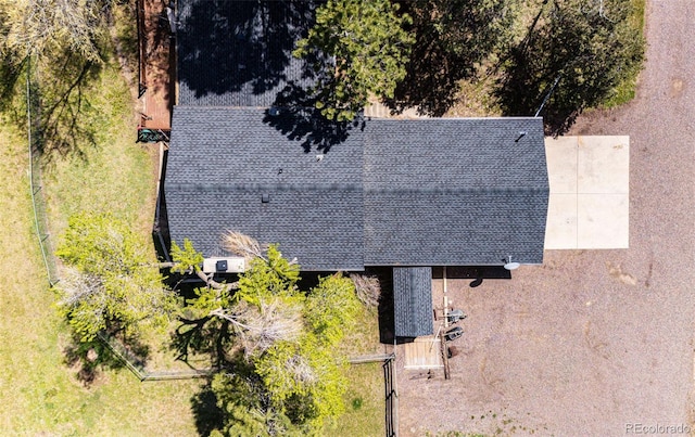 view from above of property