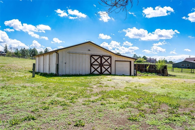 view of pole building