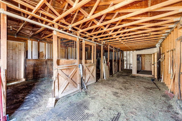 view of horse barn