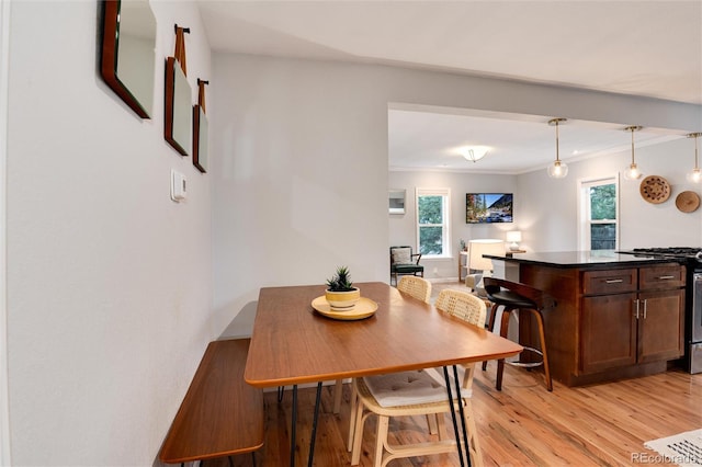 3175 S Pennsylvania St, Englewood, CO 80113 - dining room with ornamental molding and light wood-style floors