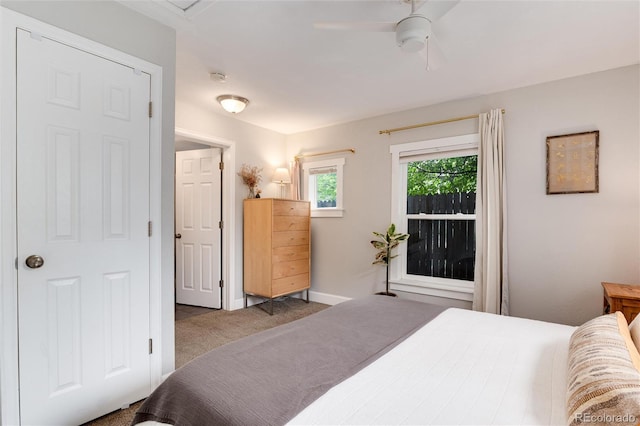 3175 S Pennsylvania St, Englewood, CO 80113 - bedroom with carpet floors, ceiling fan, and baseboards