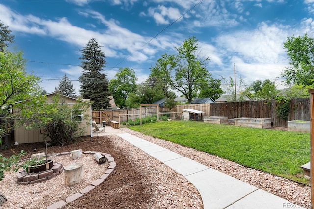 3175 S Pennsylvania St, Englewood, CO 80113 - view of yard with an outbuilding and a garden