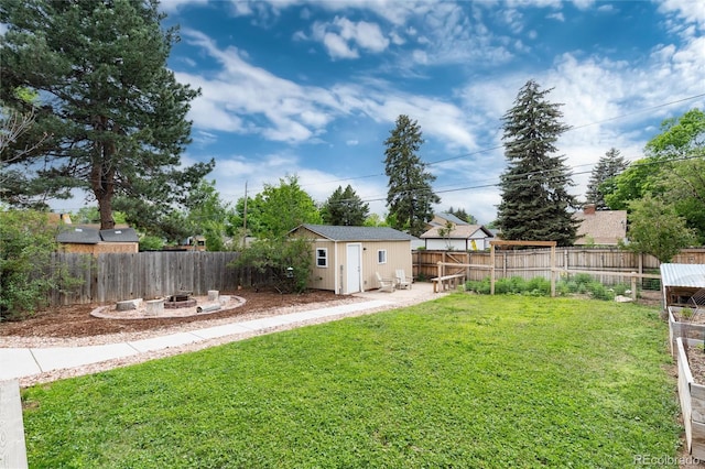3175 S Pennsylvania St, Englewood, CO 80113 - view of yard featuring an outdoor fire pit
