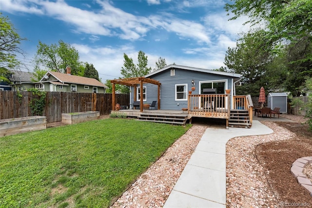 3175 S Pennsylvania St, Englewood, CO 80113 - back of house featuring a pergola, a deck, and outdoor dining area