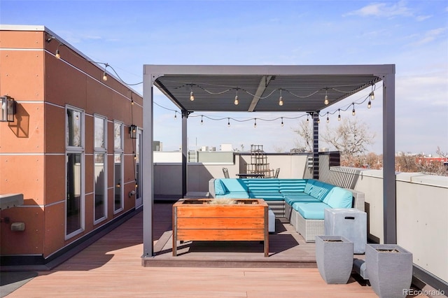 deck featuring an outdoor hangout area