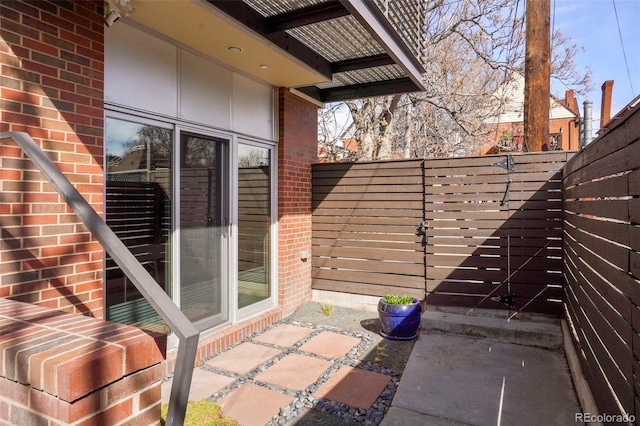 view of patio / terrace with a fenced backyard