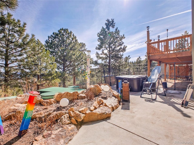 view of patio / terrace with a wooden deck