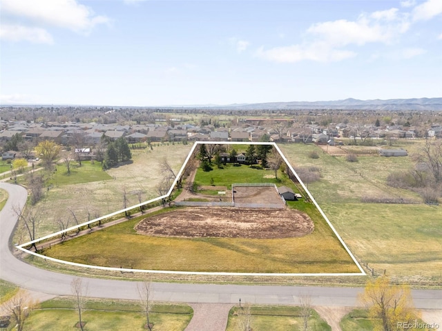 12940 W 75th Ave, Arvada, CO 80005 - aerial perspective of suburban area with property parcel outlined