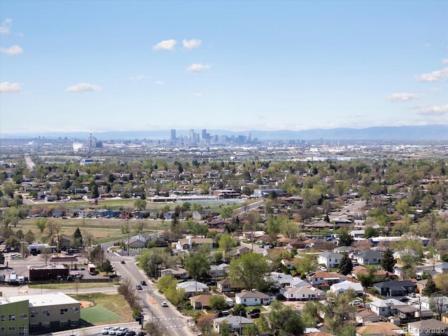 aerial view with a view of city