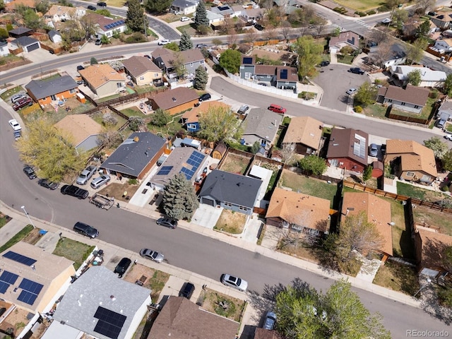 drone / aerial view featuring a residential view