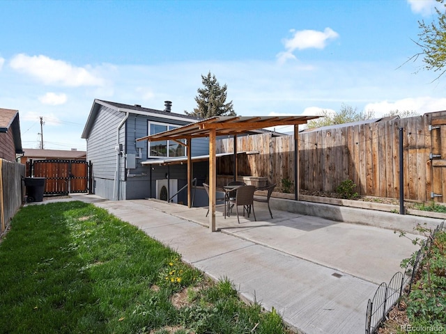 view of patio / terrace featuring a fenced backyard