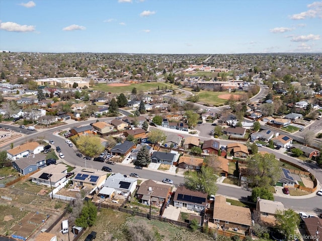 drone / aerial view with a residential view