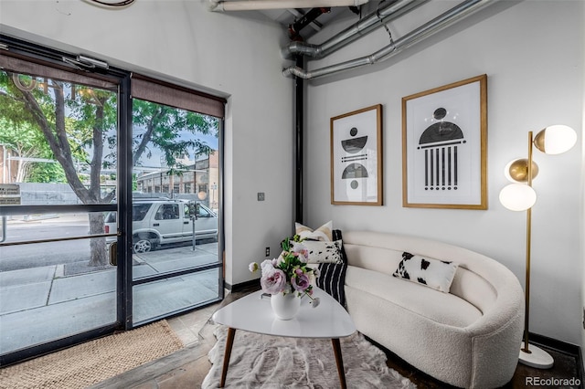 sitting room featuring plenty of natural light