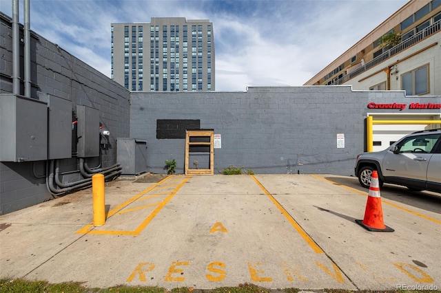 view of car parking